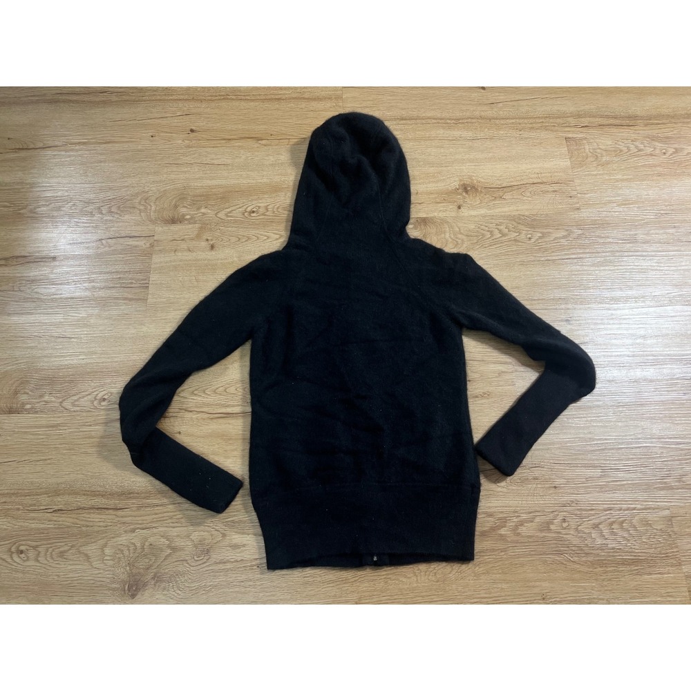 Patagonia Womens XS Black 100% Cashmere Full Zip Hooded Sweater Jacket - Picture 4 of 4